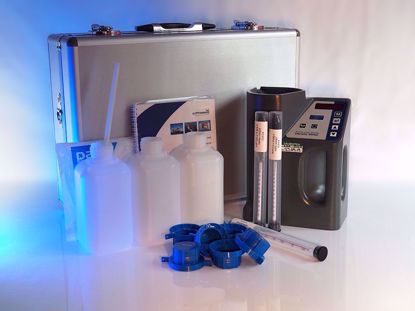 A portable electronic device using hydrometers to provide laboratory-grade density measurements.