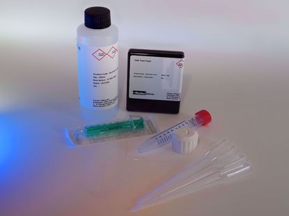 Simple and economical kit to test for the presence of salt, providing supplies for 25 tests.